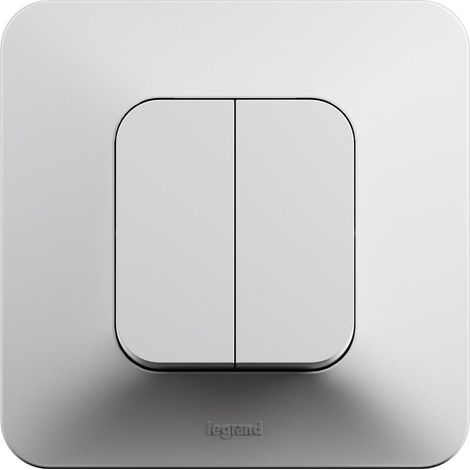 LEGRAND Interrupteur va et vient double complet neptune blanc legrand (1/5)
