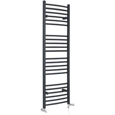 Hudson Reed Artle - Sèche-Serviettes Design Mixte Moderne Incurvé - Anthracite - 160 cm x 49.8 cm