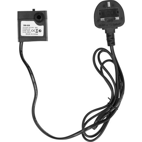 Mini pompe submersible 4W – aquarium / étang / fontaine / hydroponique – prise UK 220V