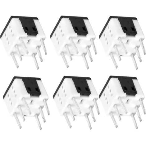 Lot de 100 interrupteurs à verrouillage automatique à 6 broches, tête plate, en plastique, 5,8 x 5,8 mm (1/5)