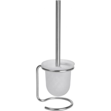 Goupillon de toilettes NEO en verre 40x11x13cm pose libre-Blanc-Blanc-11.00 -- (1/5)
