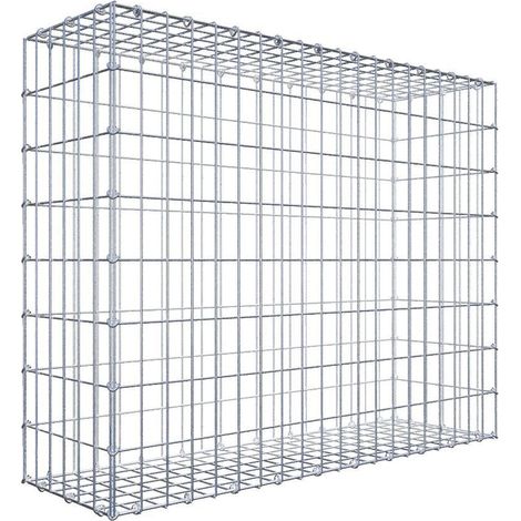 Gabiondeco - Gabion 100 cm x 80 cm x 30 cm (L x H x P). mailles 5 x 10 cm. Fermeture par anneaux en c - Made in Germany (1/5)