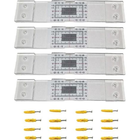 Set mit 3 Standard-Risslehren für Beton – Präzises Rissüberwachungswerkzeug – Rissmesslineal