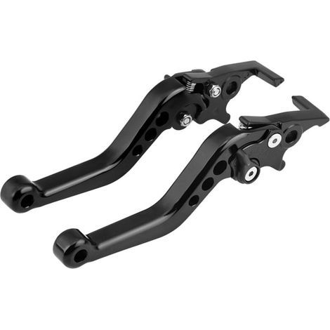 pair CNC aluminum motorcycle scooter modification double disc brake lever black (1/5)