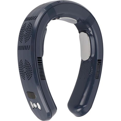 Aire acondicionado portátil sin aspas,recargable,3 velocidades de viento,apto para uso en interiores y exteriores (azul marino)