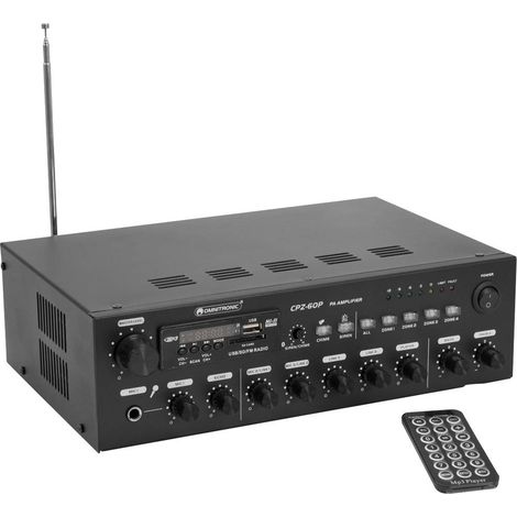 Omnitronic CPZ-60P ELA Amplificateur ELA 60 W 4 canaux 4 zones (1/4)