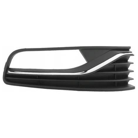 Grille de pare-choc avant droite noire et chromée avec trou anti-brouillard Volkswagen Polo 5 2014-2017