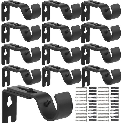 12 supports de tringle à rideaux réglables, tringles à rideaux réglables