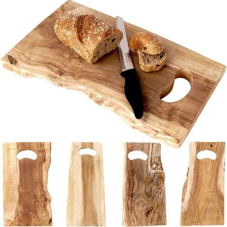 Tagliere in legno di teak con manico e proprieta antibatteriche (1/5)