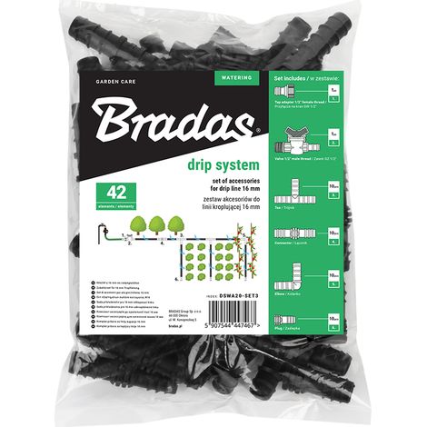 Kit raccords goutte-à-goutte 16 mm 42 pièces DSWA20-SET3 (1/4)