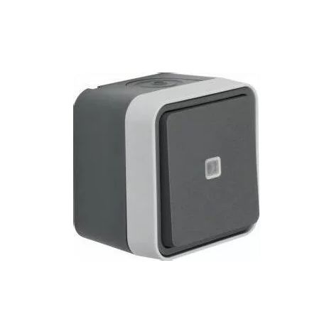 Interruptor Hager wnc002 ip55 luz azul