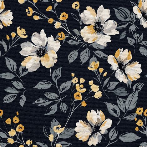 Tela Oxford para decoración de exteriores - Motivo de flores I DX5446 (1/5)