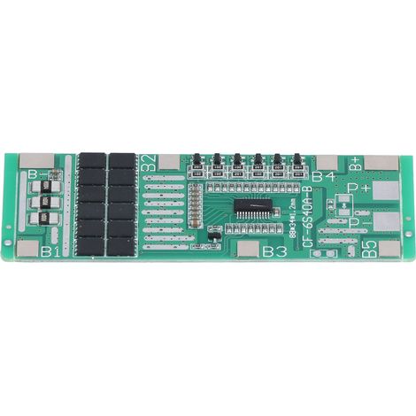 6S 40A Lithium-Batterieschutzplatine BMS Batteriezellenschutzplatine Solarbeleuchtung mit Balancer (1/5)