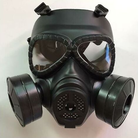Masque respiratoire Masque à gaz noir tactique Masque de protection de style militaire extérieur (1/3)