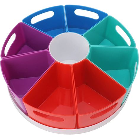360° drehbare Schreibtisch-Aufbewahrungsbox, herausnehmbare Fächer, Stifte- und Pinselhalter, Schreibtisch-Stiftehalter, Büromaterial, Büroaufbewahrung (1/5)