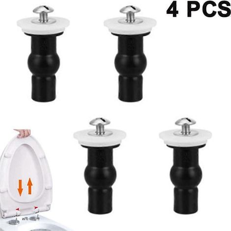 4er-Pack WC-Sitzscharniere, Schrauben, WC-Sitzbefestigungen, Spreizgummis, Muttern, Schrauben, Sitzbefestigungsmaterial