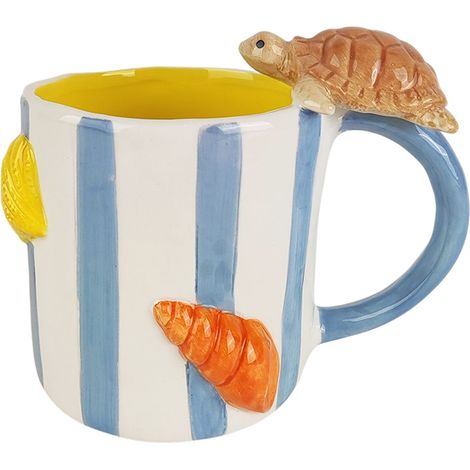 Signes Grimalt Mug Cocina  Mug Tortuga Tazas Y Vasos Azul 9x14x12cm 37286