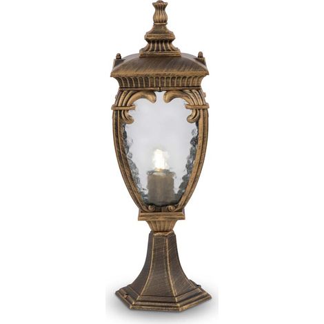 Maytoni Fleur Borne d'extérieur noire avec or, IP44 (1/5)