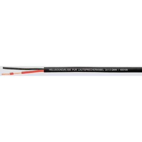 HELU 400110 Câble haut-parleur 2 x 2.5 mm² noir, rouge 100 m