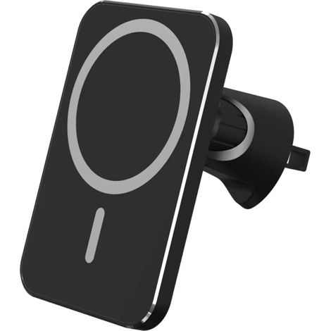 Aougo – Chargeur induction voiture sans fil rapide – Compatible iPhone 12/13 avec technologie MagSafe – Aimant 3.0 pour maintien sécurisé – Noir - 13Mini (1/3)