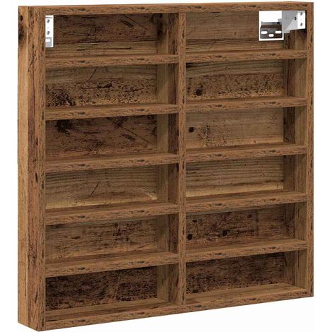 Maison Exclusive - Vitrine mit Regal Altholz 60 x 8,5 x 58 cm Hol