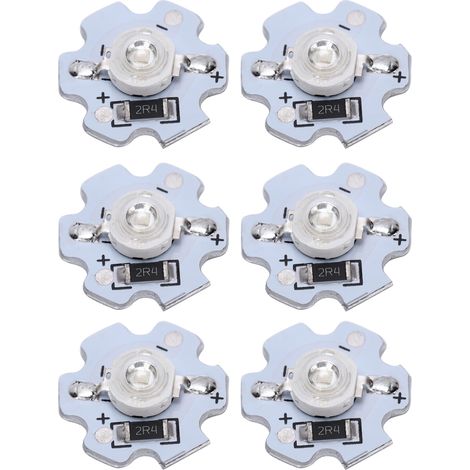 Perles LED SMD haute luminosité 5V, perles LED haute puissance 3W, perles LED 3W avec substrat en aluminium, lampe frontale de poche DIY, projecteur, lumière bleue. (1/5)