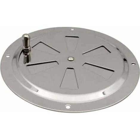 Rundes Lüftungsgitter aus Edelstahl, verstellbare runde Lüftungsöffnung, Lamellen-Lüftungsgitter aus Edelstahl für Raucher, Wohnmobile, Häuser, Yachten, Durchmesser 125 mm, 1 Stück (1/4)
