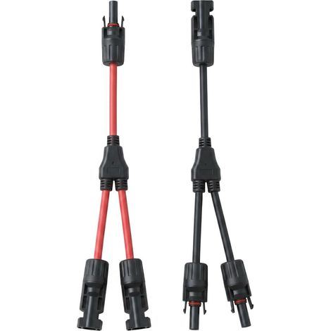 Connecteur répartiteur en Y pour câble solaire – 1 paire de connecteurs MC4 Y MMF + FFM, câble photovoltaïque 4 mm² pour panneau solaire, raccord PV étanche (1/5)
