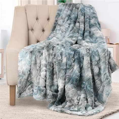 130 x 160 cm, Sofaüberwurf, hochwertige Wohndecke, superweiche und flauschige Fleecedecke, geeignet für Sofa, Büro und Nickerchen (Hellgrau) (1/4)
