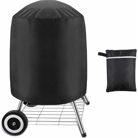 1 housse pour barbecue, imperméable en tissu Oxford, 70 x 70 cm, protection UV intérieure, pour grill rond extérieur (1/5)