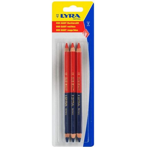 Lyra duo giant blister da 3 matite giganti colorate rosso/blu