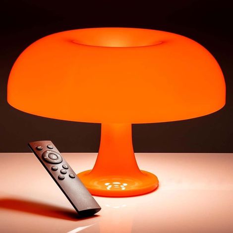 Veilleuse LED de table champignon coloris orange tactile/USB (1/5)