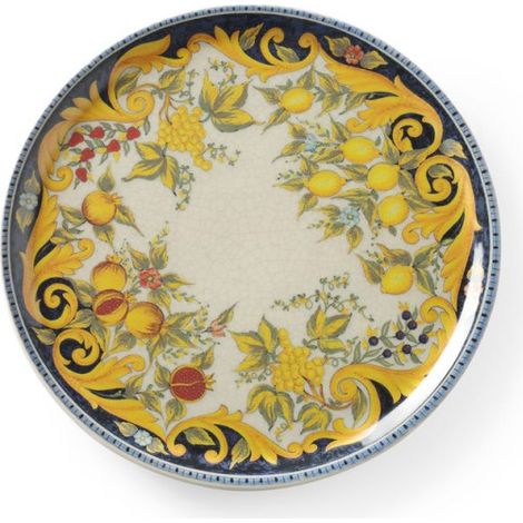 Assiette à pizza en porcelaine résistante Blackboard Napoli, diamètre 33 cm - lot de 6.