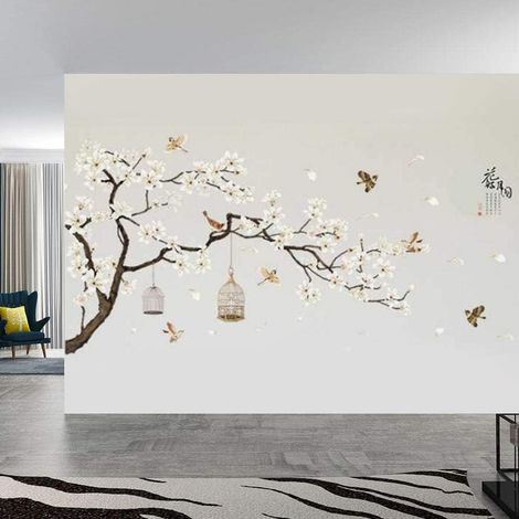 Stickers muraux arbre élégant 128 × 187 cm – Décalcomanie vinyle imperméable – Décoration murale pour salon et chambre – Autocollants amovibles – Devenirriche (1/5)