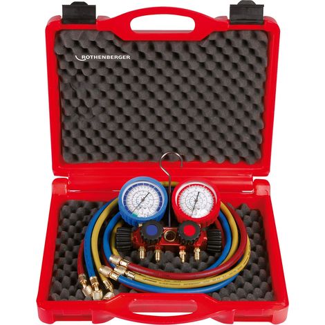 ROTHENBERGER Set di Manometri 4 Vie Standard, R22-R407C - 170601