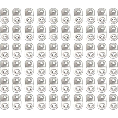Profilo angolare triangolare in acciaio inox di 60 mm di spessore con rinforzo ad angolo retto di 90 gradi. (1/3)