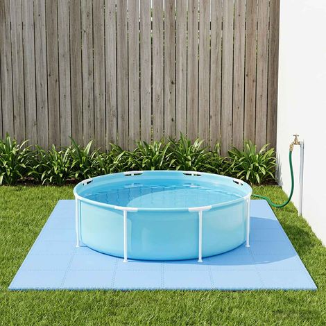 vidaXL Tappetino per piscina 40 pz Blu 14,4 m² Schiuma EVA