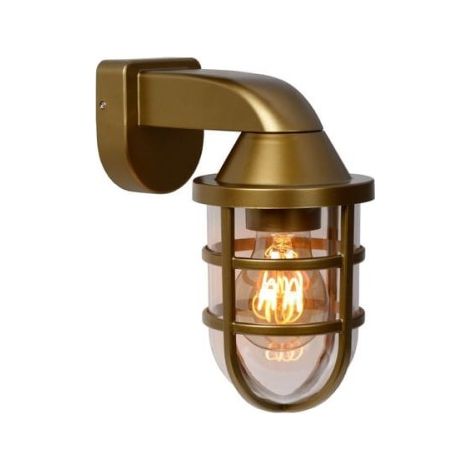 Applique extérieur industriel dorée E27 60W Lewis Lucide