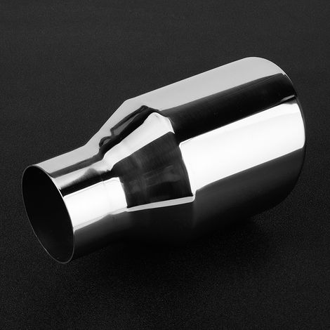 Embout de tuyau d'échappement universel en acier à sertir monocouche 63-102 mm, à gorge biseautée, pour modification automobile (1/4)