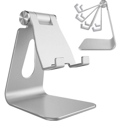 Support de téléphone portable réglable, support, berceau, station d'accueil, support, support de bureau en aluminium, accessoires compatibles (1/5)