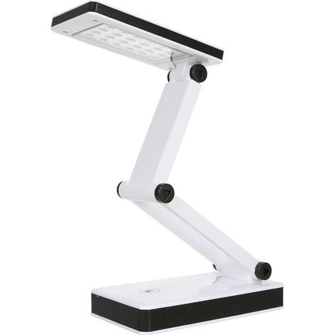 Lámpara de mesa plegable con 24 LED, controles táctiles, 3 niveles de brillo, USB, pilas AA (4)