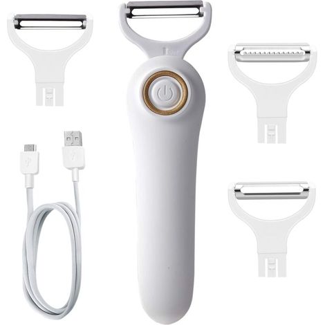 Éplucheur électrique pour pommes de terre, éplucheur électrique portatif pour légumes et fruits 3 en 1, ensemble professionnel, ustensiles de cuisine rechargeables par USB pour pommes, pommes de terre (1/5)