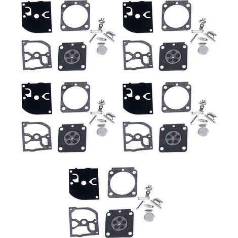 Kit di riparazione del carburatore del tosaerba, set di guarnizioni a membrana da 5 pezzi, compatibile con HS45, FS55, FS38, BG45 e MM55 (1/4)