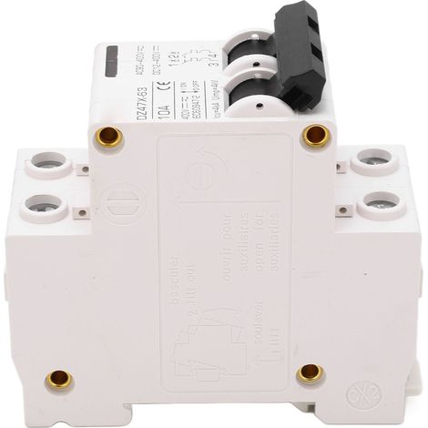 Disjoncteur 2P 10A 400V AC/DC MCB avec protection contre les fuites de courant pour panneau solaire domestique (1/5)