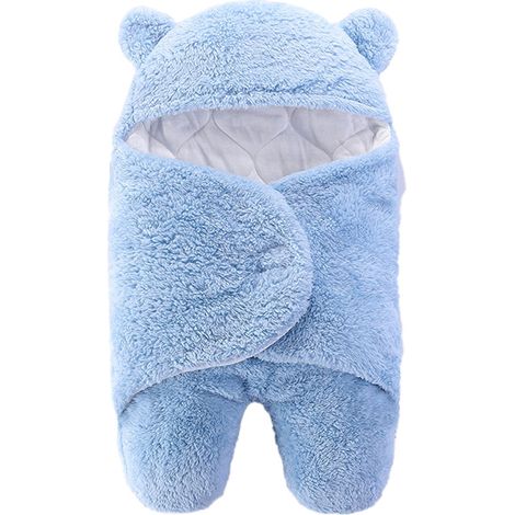 1 gigoteuse bébé, flanelle extérieure, rembourrage polyester, coton peigné intérieur, coupe-vent, fermeture auto-agrippante, pour nouveau-nés 0-1 mois (1/5)