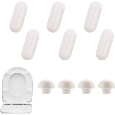 10 Pièces Tampon Siège Toilette, LDPE EVA, Antidérapant, Universel, Maison Hôtel École (1/5)