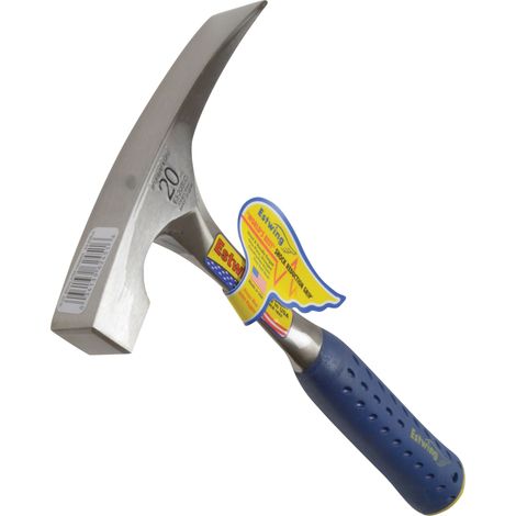 Estwing E3/20BLC 20oz (560g) Brick Masonry Hammer with Smooth Face and Vinyl Grip