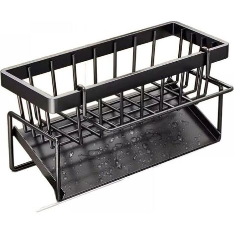 Support d'évier de cuisine, Matériau métallique de haute qualité, vidange automatique, avec porte-serviettes, porte-éponge,Idéal pour une utilisation dans les salles de bains et les cuisines (1/5)