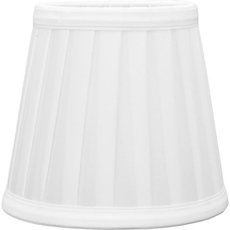 Abat-jour en tissu, style minimaliste européen, structure en lamelles de tissu, fixation par clip en deux parties, compatible avec les lampes à culot E14 (lampes de table, lampadaires, suspensions, ap (1/5)