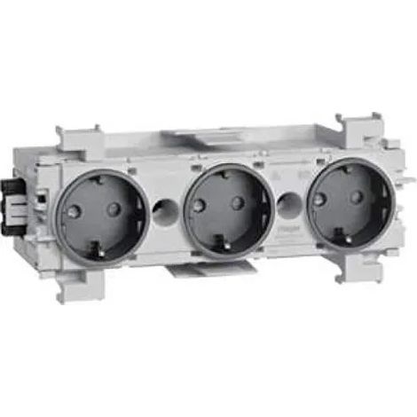 prise triple Hager gs30019011 pré-câblée protection tactile
